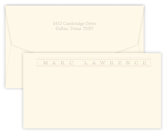 Triple Thick Banner Wide Flat Note Cards - Embossed